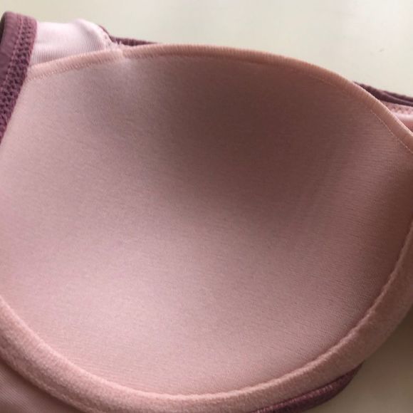 Pink Ribbed Bikini Top | Shade & Shore/32 B gold tone sliders and back hook/NWOT - Picture 3 of 10